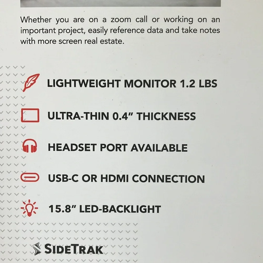 Portable Monitor 15.8” Screen